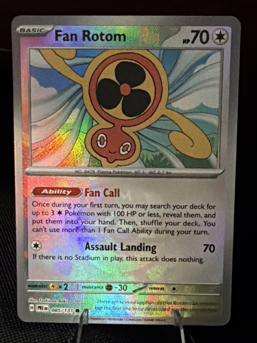 Pokmon TCG Fan Rotom (Master Ball Pattern) 085/131 Prismatic Evolutions  Holo