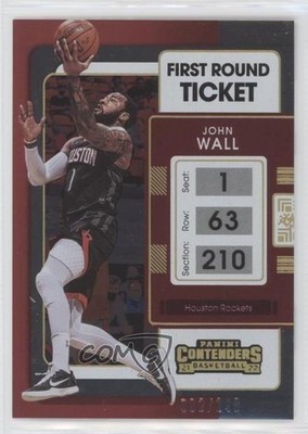 2021-22 Panini Contenders 1st Round Ticket /149 John Wall #60 12xy