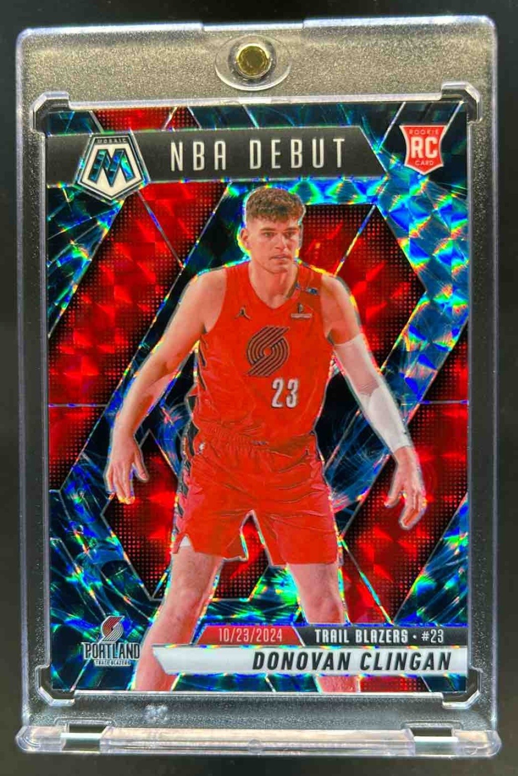 2024-25 Mosaic Donovan Clingan SSP RC Genesis NBA Debut #261 Trail Blazers