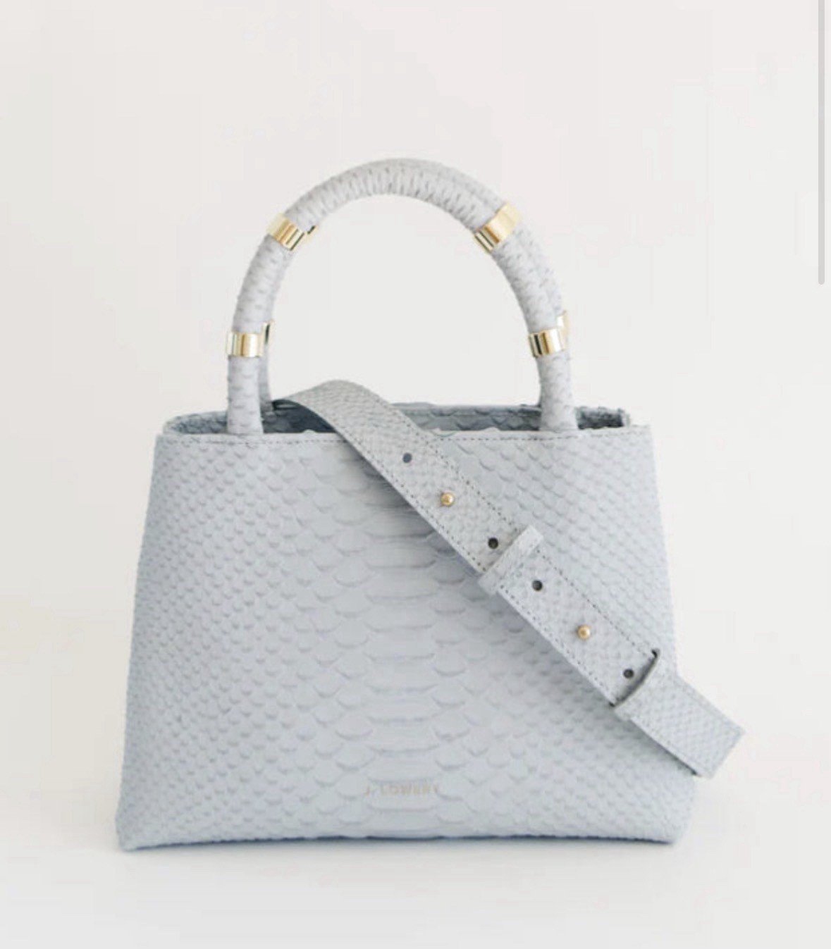 J. Lowery Mini William Dove Blue Python Crossbody… - image 2