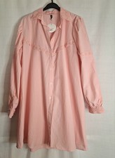 FCX store Ladies pink shirt dress size 14/16 bnwt (a1677/3)