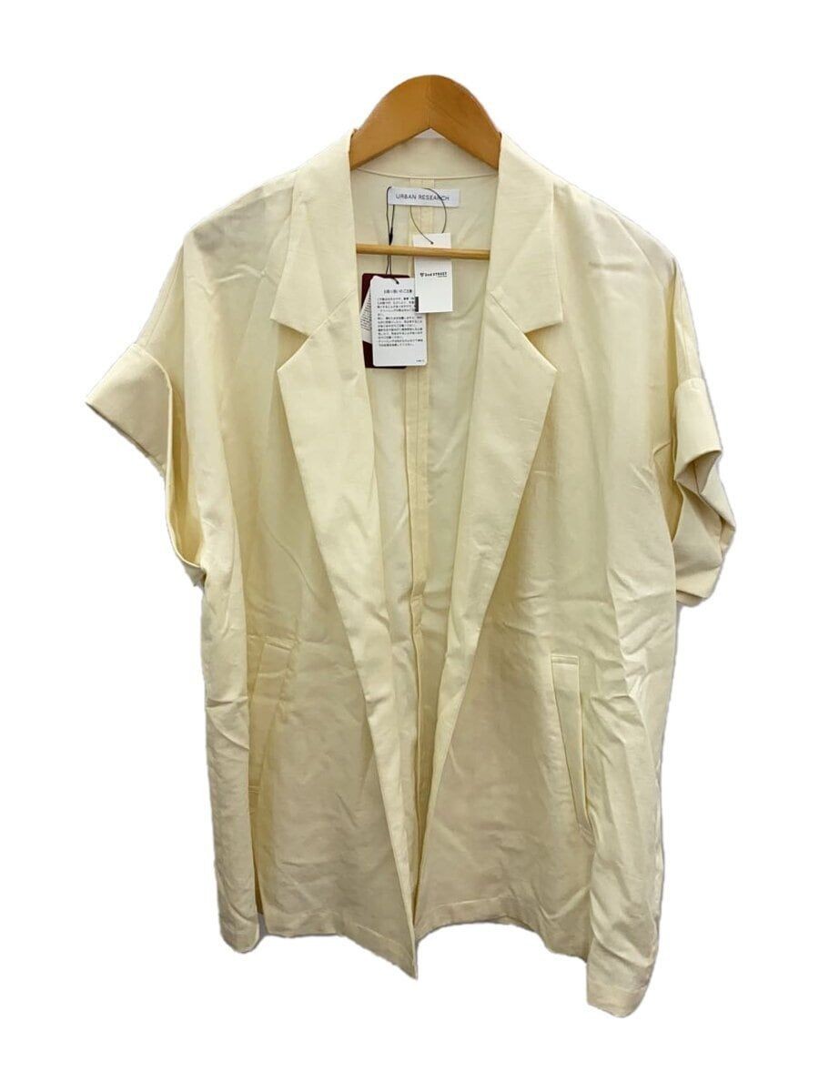 URBAN RESEARCH altra giacca mezza manica sartoriale free rayon color crema usata