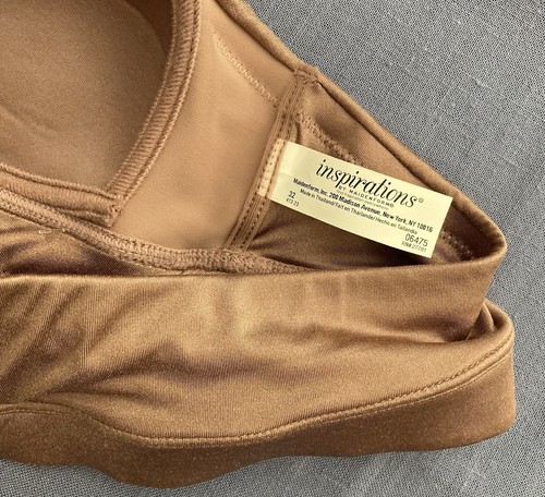 Bandeau Bra sz 32 Coffee Brown Maidenform Inspirations #06475 strapless pullover - Picture 7 of 10