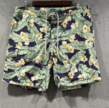 J.Crew Swim Trunks Floral Cargo 9  Board Shorts Mens Size 33 EUC