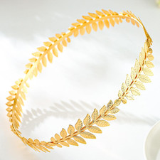 Gold Leaf Full Crown Roman Laurel Wreath Toga Costume Accessory Greek Crowns and