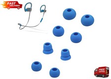 Replacement 8pc Silicone Ear Tips Buds For Beats By 3 Powerbeats Electro Blue