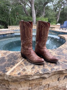 Lucchese Crayton Mad Dog Western Cowboy Boots “Dark Brown” 15567 Men’s 9.5EE Lucchese mad dog western - Gem main image 2