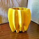 Vintage Mccoy Pottery Banana "Cookie Jar" No Lid Utensil Holder Planter 7x7"