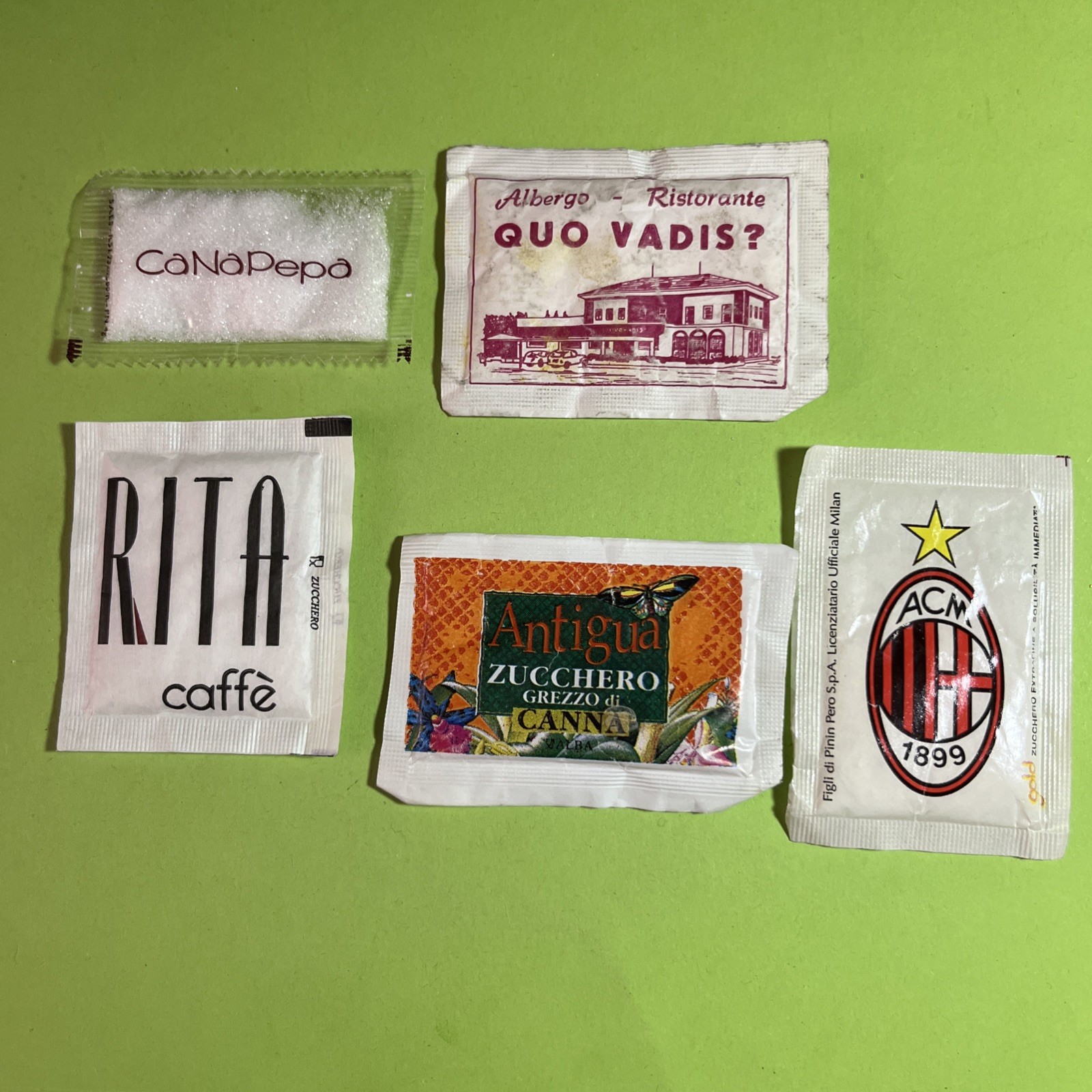 CONAPEPA QUO VADIS RITA MILAN- LOTTO COMPOSTO DA N. 5 BUSTINE DI ZUCCHERO PIENE