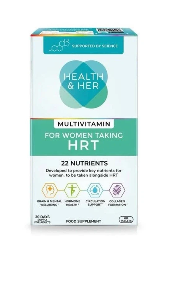 HEALTH PLUS Health And Her Multivitamin for Women Taking HRT Brand New Long Expiry Date