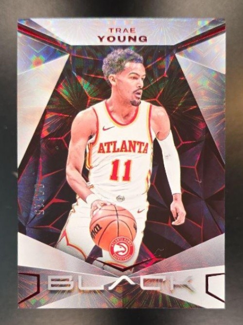 2023 Panini Black Trae Young #9 Ruby FOTL 8/15 Hawks