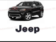 2014-2022 Jeep Grand Cherokee Black Replacement Nameplate Front Grill Emblem 2014-2022 Jeep Grand Cherokee Black Replacement Nameplate Front Grill Emblem