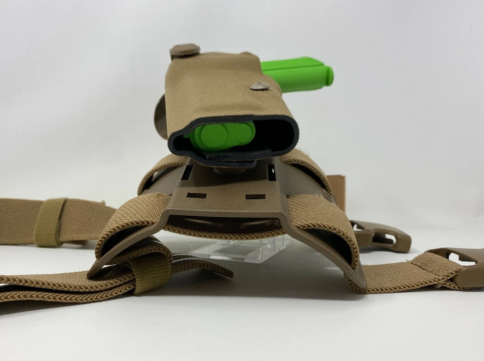 Safariland 6004USN SLS LH Leg Holster 1911 5" w/ Rail, CORDURA Brown - LEFT HAND - Image 3 of 4