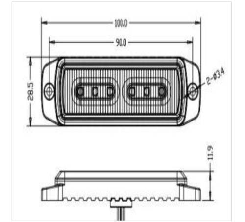 ECE R65 COMPACT 6 LED AMBER FLASHING RECOVERY STROBE HAZARD GRILLE LIGHT LAMP - Picture 4 of 4
