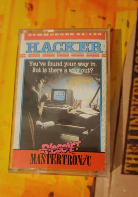 Hacker (Mastertronic 1986) Commodore 64 (Tape, Manual, Box) works classic 8-bit