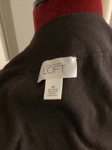 Ann Taylor Loft V-Neck Cotton Blend Sequins Top - Picture 5 of 6