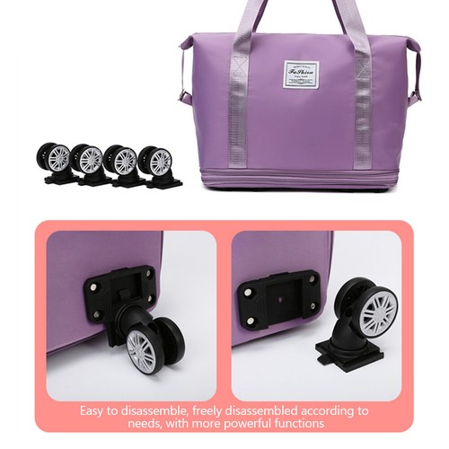 Large 26" Expandable Wheeled Duffle Bag Foldable Rolling Luggage Travel Suitcase - Foto 48 di 64