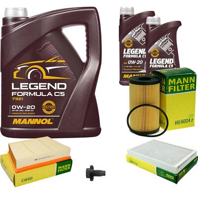 MANN Inspektionspaket 7 L MANNOL Legend Formula C5 0W-20 für Jaguar E-Pace 2.0