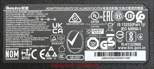 New Original OEM 19V 3.42A 64.98W AC Adapter&Cord for Beelink SER5 Pro Mini PC@@ - 第 2/3 張圖片