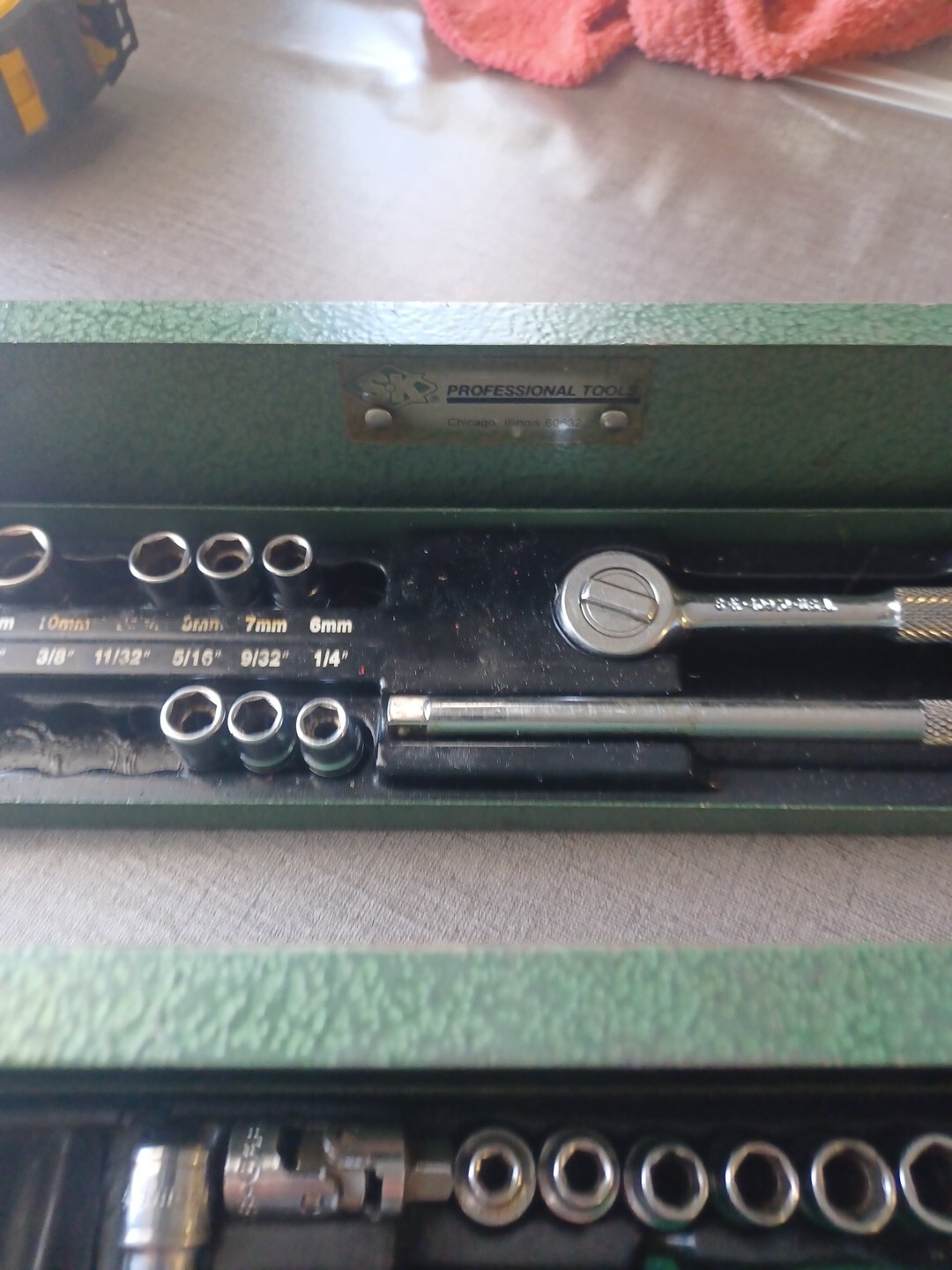 2 SK Tool Sets SK 1/4" dr. SAE Metric Socket Sets USA Both Partial