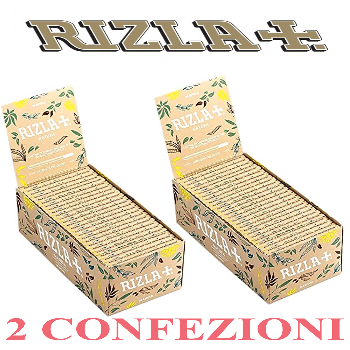 Cartine Rizla Natura King Size Slim Lunghe In Canapa Box 50 Libretti