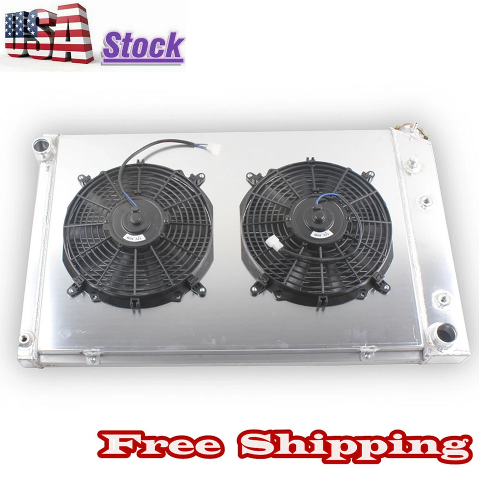 4Row 28" Radiator&Fan For 1973-1987 Chevy C10 C20 C30 K10 GMC C2500 K3500 CC716 - Image 3 of 4