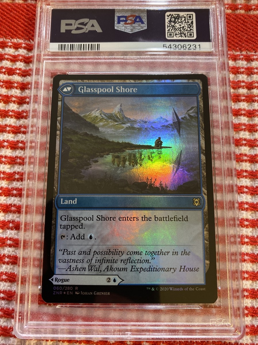 PSA 8 NM-MT Glasspool Mimic Glasspool Shore FOIL - Zendikar Rising