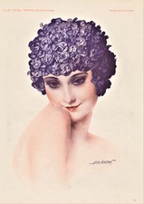 La Vie Parisienne Illustration: Women, Hats, Flowers (Leo Fontan)