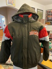 VTG 90s Starter NFL PROLINE CLEVELAND BROWNS Hooded Medium Jacket