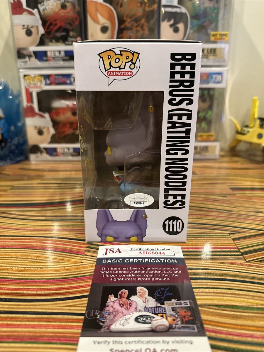 Funko Pop Beerus 1110 Signed/Quoted by Jason Douglas Hot Funko Pop Beerus 1110 Signed/Quoted by Jason Douglas Hot