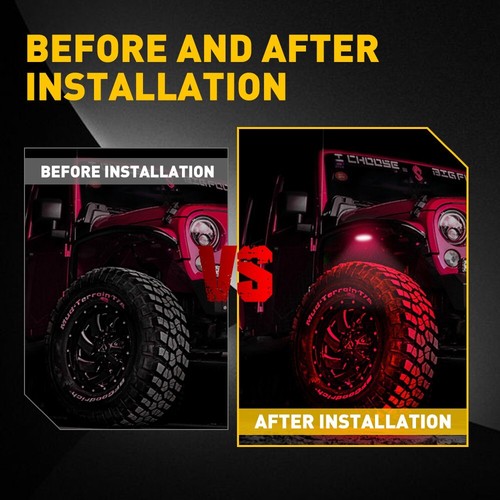 100X Red LED Under Underglow Underbody System Neon Light Kit Lamp Waterproof EXC - Picture 4 of 11