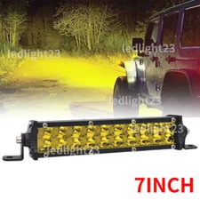 7 INCH SLIMEST LED Light Bar Spot Beam Fog Snow Lamp fit Truck 4WD UTV SUV ATV
