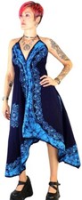 Beautiful Daphne Scarf Dark Blue Light Blue Hippie Boho Beach Dress