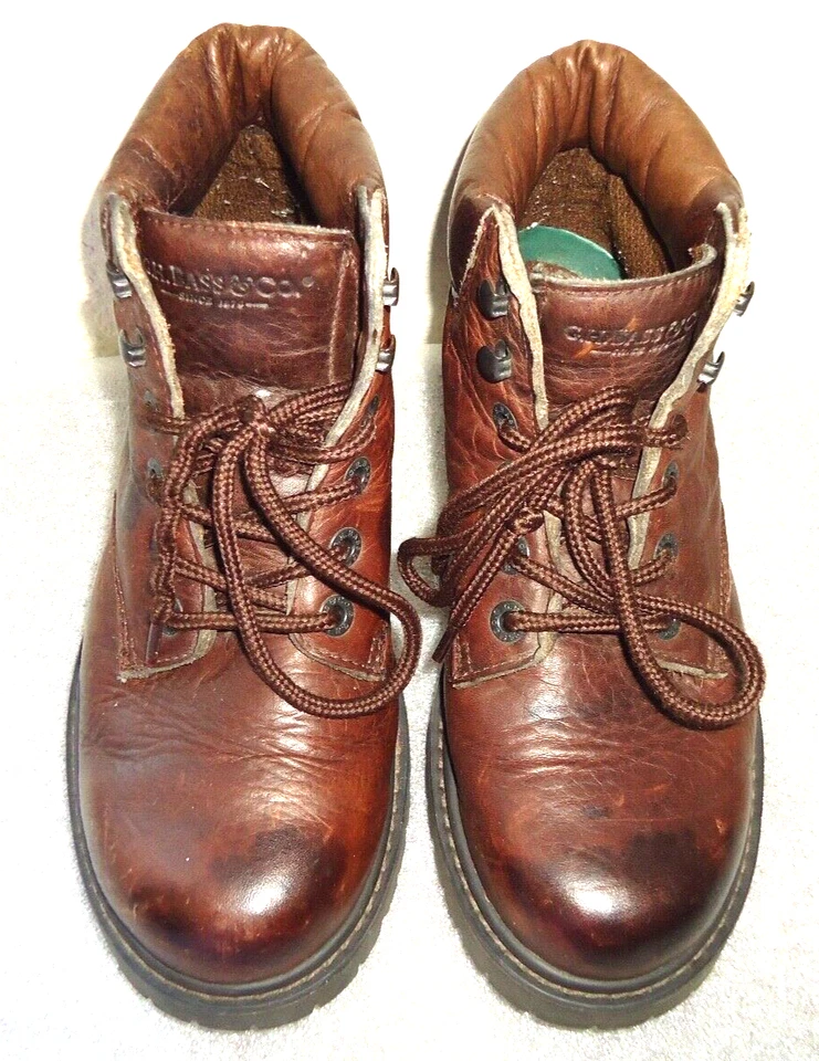 C.H Bass&Co Botas de Senderismo al Tobillo Impermeables de Cuero Marrón para Niños Talla-8M Foto 2 de 4