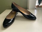 JOAN & DAVID LEATHER FLATS BLACK, SIZE:7M — photo 1