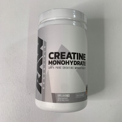 RAW Nutrition Creatine Monohydrate Powder Unflavored - 510g, 100 Servings 03/26
