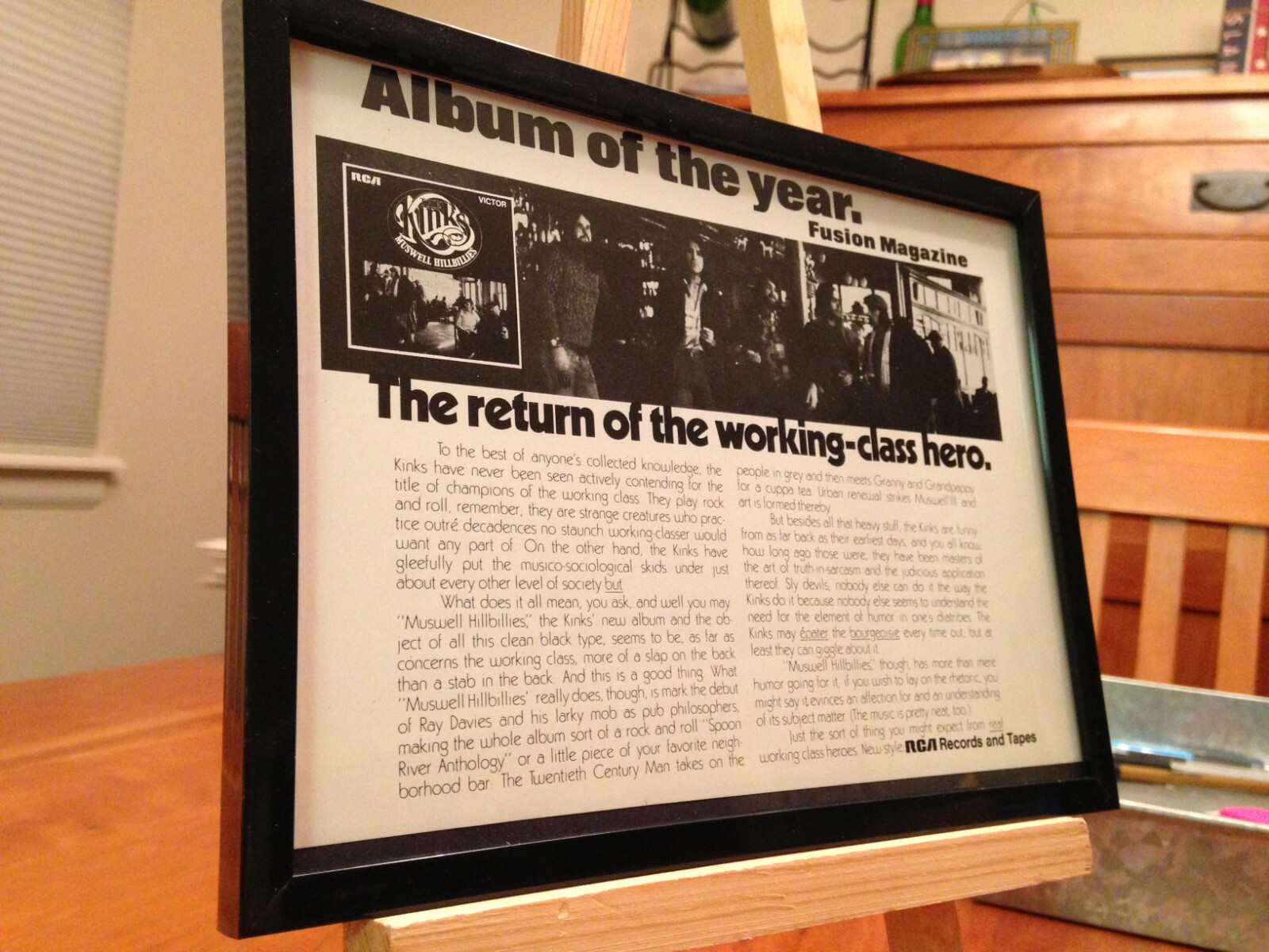 SMALL 6x8 FRAMED THE KINKS 