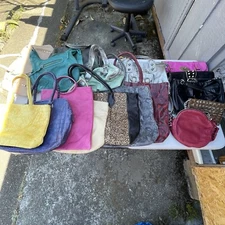 Bundle Of 17 Colorful Handbags Mix Of Brands