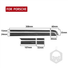 Calcomanía del panel del tablero de instrumentos de coche copiloto de fibra de carbono para Porsche 718/982 2016-22