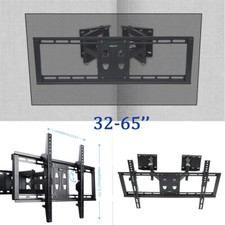 Fuerte 32"-65" TV Esquina Montaje Giratorio/Inclinable Doble Brazo de Extensión Soporte de Alta Resistencia