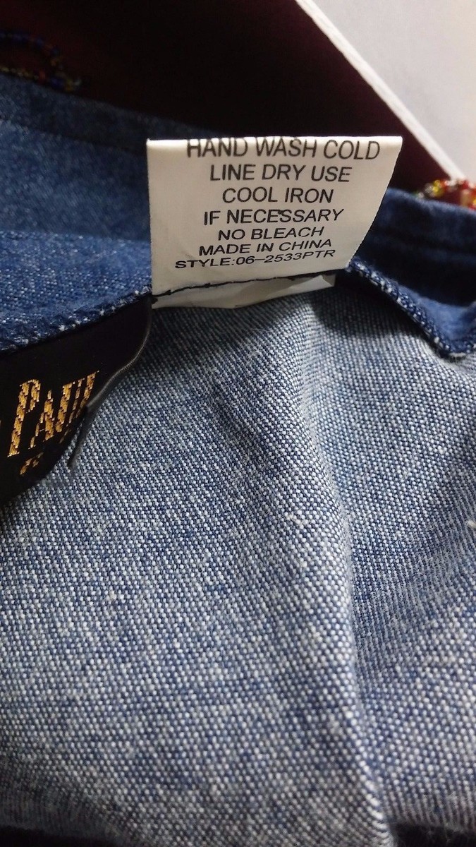 Capri En Jean Brodé David Paul New York - Taille 8 Occasion Très Bon état
