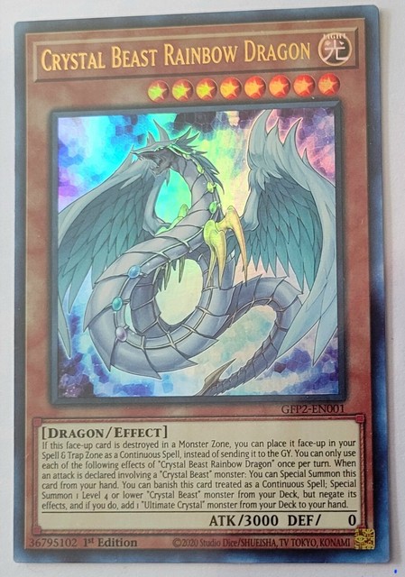 Yu Gi Oh Tcg Crystal Beast Rainbow Dragon Ghosts From The Past The 2nd Haunting Gfp2 En001 1st Edition Ultra Rare For Sale Online Ebay