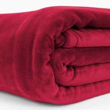 Extra Large Fleece Blanket Super Soft Reversible Bed Sofa Throw Double & King