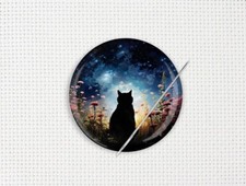 Cat Needle Minder, Cat Cross Stitch Needle Minder, Needle Minder