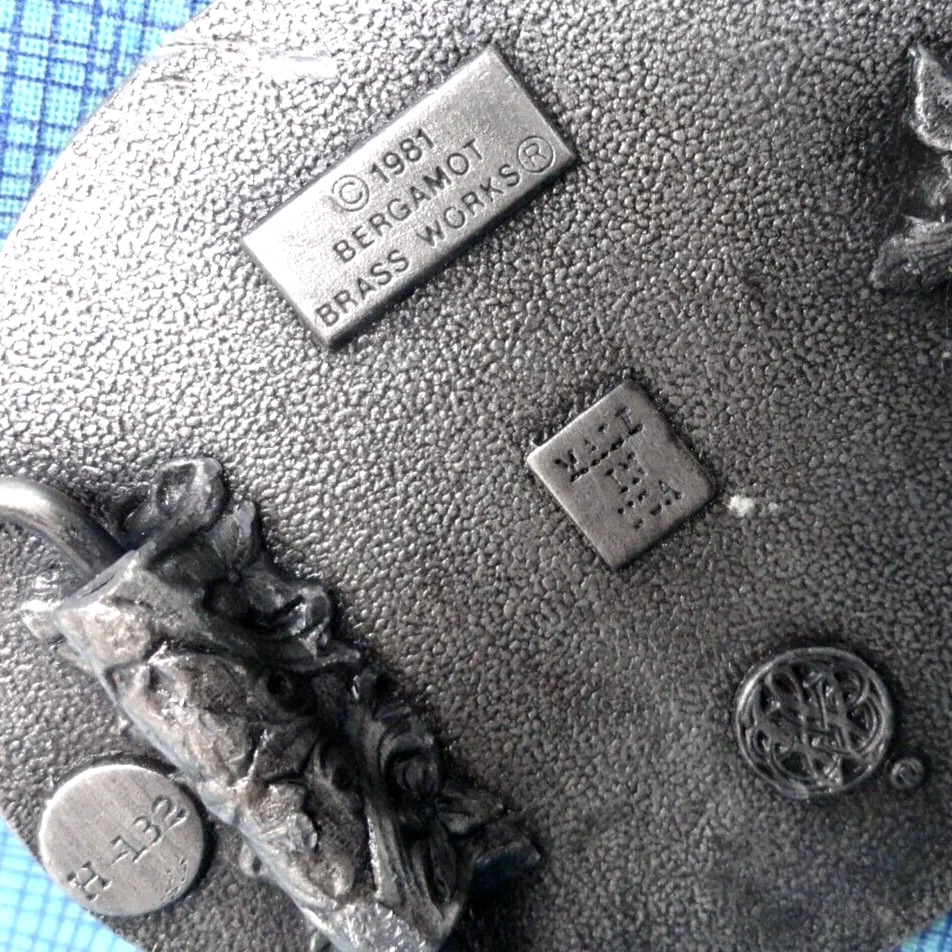 Eagle E Pluribus Unum Hebilla de Cinturón Orgullosa de Ser Americana De Colección Años 80 Bergamota .SHY609 Foto 4 de 4