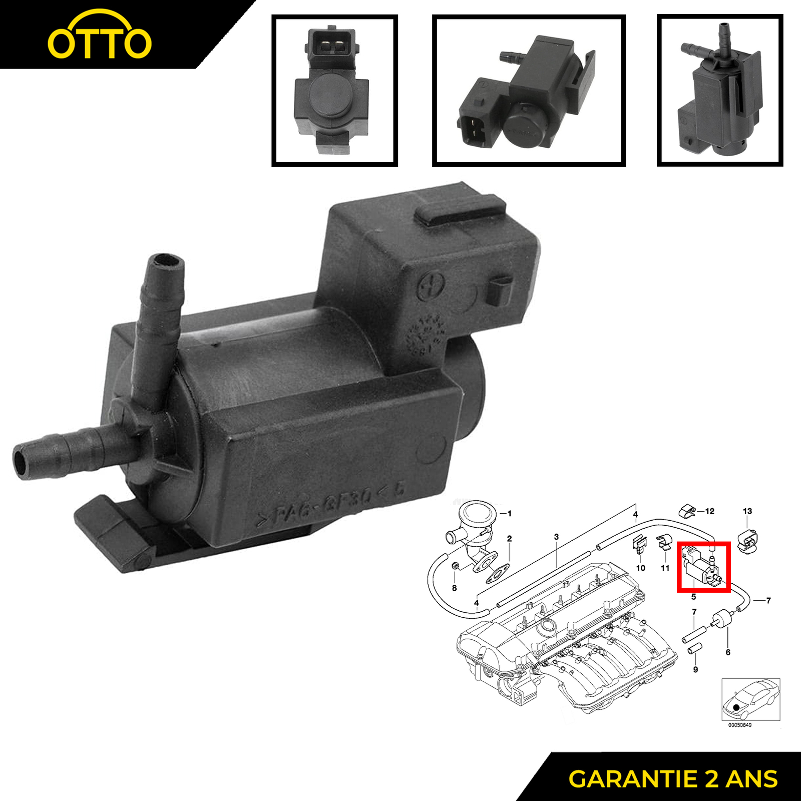 Transmetteur pression gaz échappement BMW E65 E66 E38 capteur FAP défectueux
