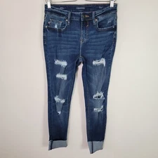 Vigoss Womens Marley Skinny Jeans Distressed Size 26x29" Stretch