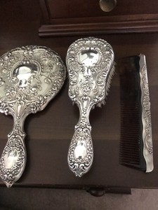 Very Nice, Gorham, Sterling Silver Dresser Set, Comb, Mirror and Brush