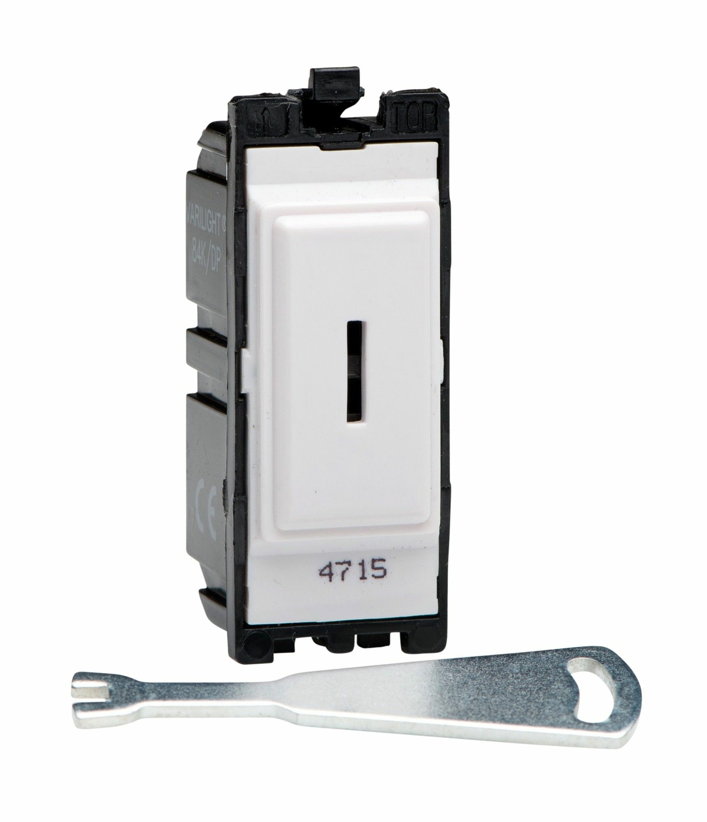 Varilight G201DKW Powergrid Module White 20A 1-Way Double Pole Key Switch