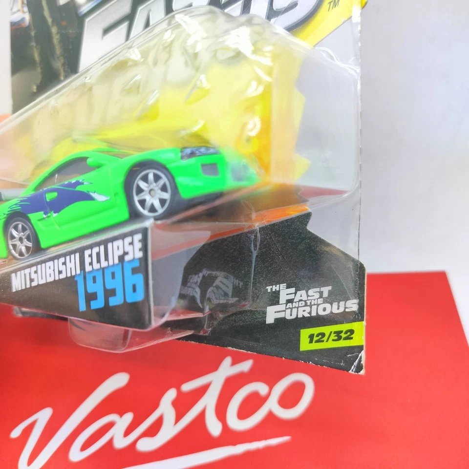 Mattel Fast & Furious 96 2017 Mitsubishi Eclipse FCF47 escala 1:55 diecast Foto 3 de 4